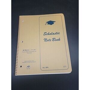 Vintage Scholastic Spiral Note Book Harvard Cooperative Society Narrow Rule